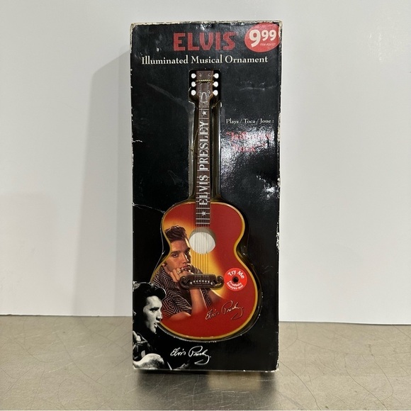 Vintage Elvis Illuminated Musical Ornament Jailhouse Rock Elvis Presley NEW - Picture 1 of 8